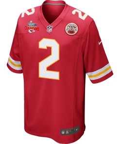 Ronald Jones 2 Kansas City Chiefs Super Bowl LVII Champions 3 Stars Men Game Jersey - Red
