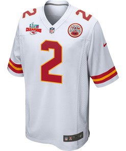Ronald Jones 2 Kansas City Chiefs Super Bowl LVII Champions 3 Stars Men Game Jersey - White