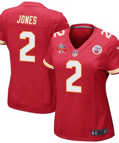 Ronald Jones 2 Kansas City Chiefs Super Bowl LVII Champions 3 Stars Women Game Jersey - Red