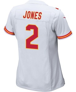Ronald Jones 2 Kansas City Chiefs Super Bowl LVII Champions 3 Stars Women Game Jersey - White