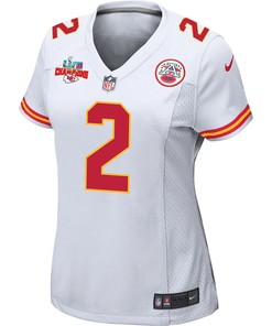 Ronald Jones 2 Kansas City Chiefs Super Bowl LVII Champions 3 Stars Women Game Jersey - White