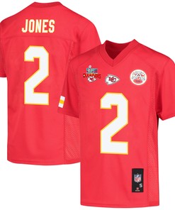 Ronald Jones 2 Kansas City Chiefs Super Bowl LVII Champions 3 Stars Youth Game Jersey - Red