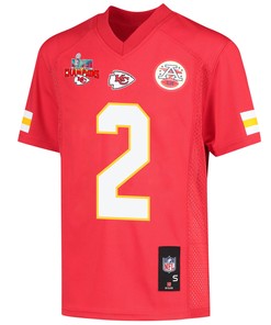 Ronald Jones 2 Kansas City Chiefs Super Bowl LVII Champions 3 Stars Youth Game Jersey - Red