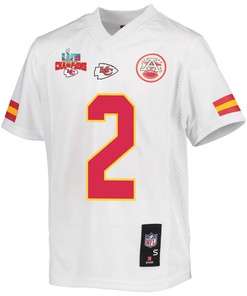 Ronald Jones 2 Kansas City Chiefs Super Bowl LVII Champions 3 Stars Youth Game Jersey - White