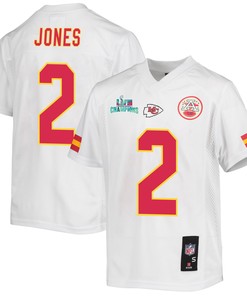 Ronald Jones 2 Kansas City Chiefs Super Bowl LVII Champions Youth Game Jersey - White
