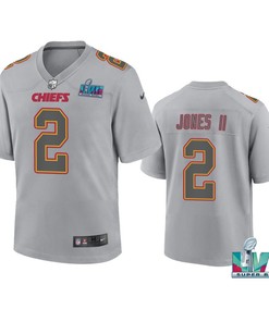 Ronald Jones II 2 Kansas City Chiefs Super Bowl LVII Youth Atmosphere Game Jersey - Gray