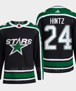 Roope Hintz 24 Reverse Retro 2.0 2022 Dallas Stars Black Jersey Pro Primegreen