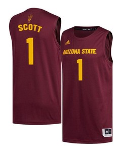 Roosevelt Scott 1 Arizona State Sun Devils Basketball Men Jersey - Maroon