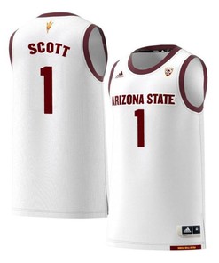 Roosevelt Scott 1 Arizona State Sun Devils Retro Basketball Men Jersey - White