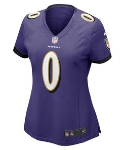 Roquan Smith 0 Baltimore Ravens Team Game Women Jersey - Purple
