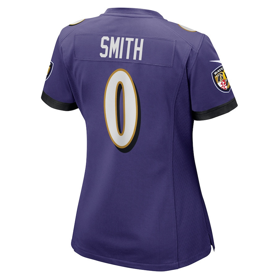Roquan Smith 0 Baltimore Ravens Team Game Women Jersey - Purple