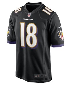 Roquan Smith 18 Baltimore Ravens Alternate Game Player Jersey - Black