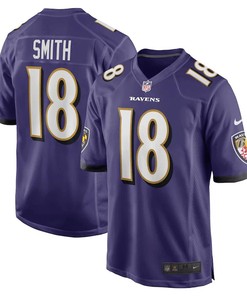 Roquan Smith 18 Baltimore Ravens Game Player Jersey - Purple
