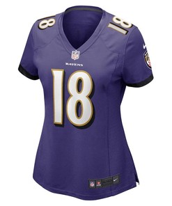 Roquan Smith 18 Baltimore Ravens Women's Game Player Jersey - Purple