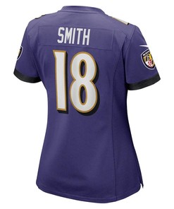 Roquan Smith 18 Baltimore Ravens Women's Game Player Jersey - Purple