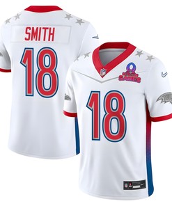 Roquan Smith 18 Ravens Pro Bowl 2023 Patch Men Jersey - White