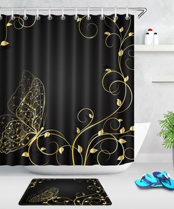 Rose Gold Luxurious Shower Curtain for Chic and Elegant Bathroom Decor