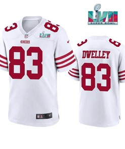 Ross Dwelley 83 San Francisco 49Ers Super Bowl LVII White Jersey