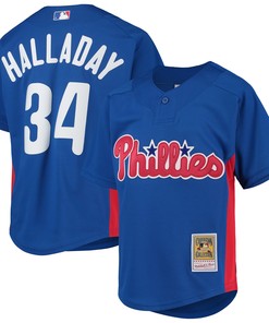 Roy Halladay Philadelphia Phillies Mitchell & Ness Cooperstown Collection Mesh Batting Practice Jersey - Royal Mlb