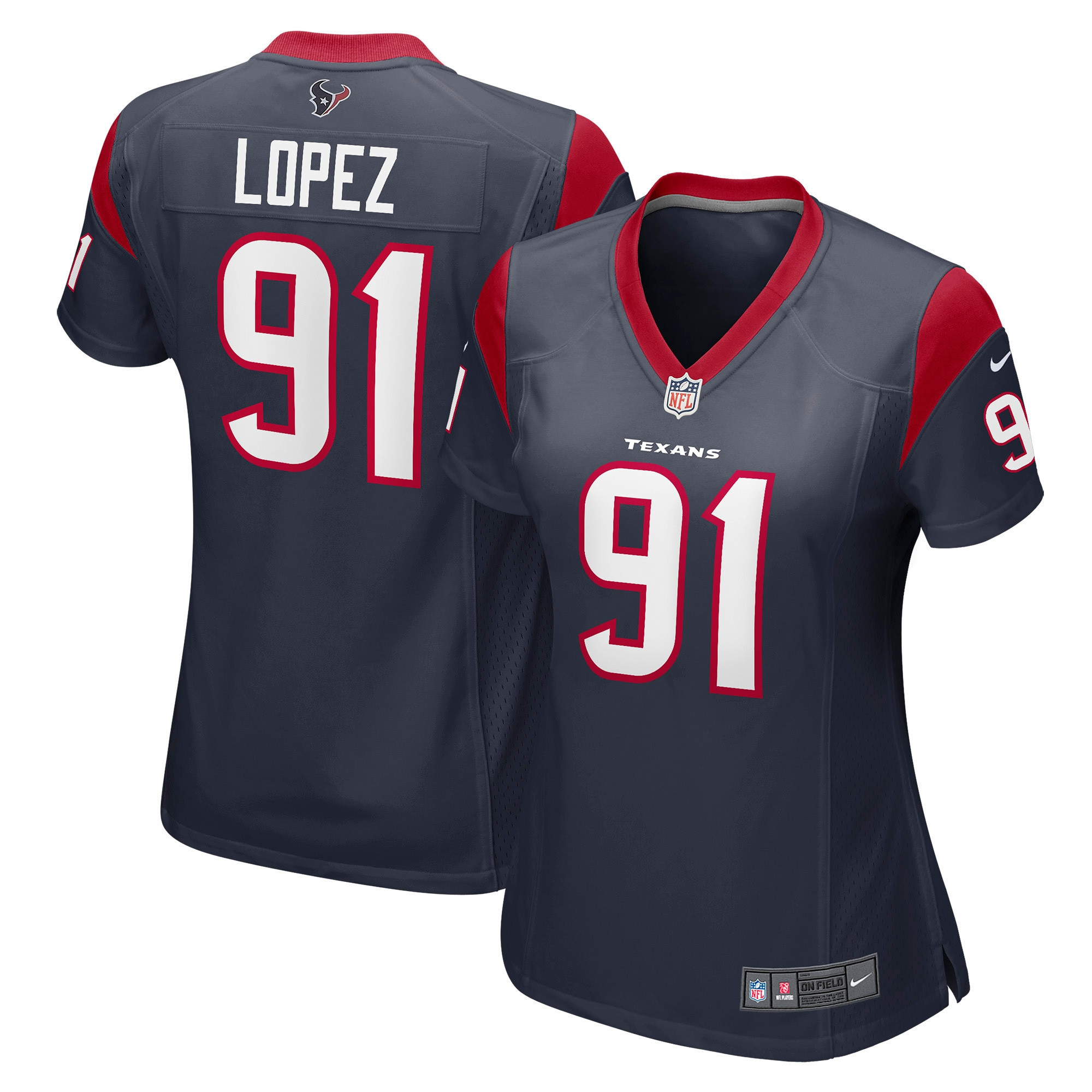 Roy Lopez Houston Texans Womens Player Game Jersey - Navy Nfl