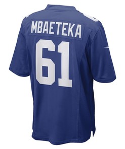 Roy Mbaeteka New York Giants Game Player Jersey - Royal
