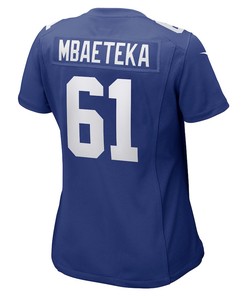 Roy Mbaeteka New York Giants Women's Game Player Jersey - Royal