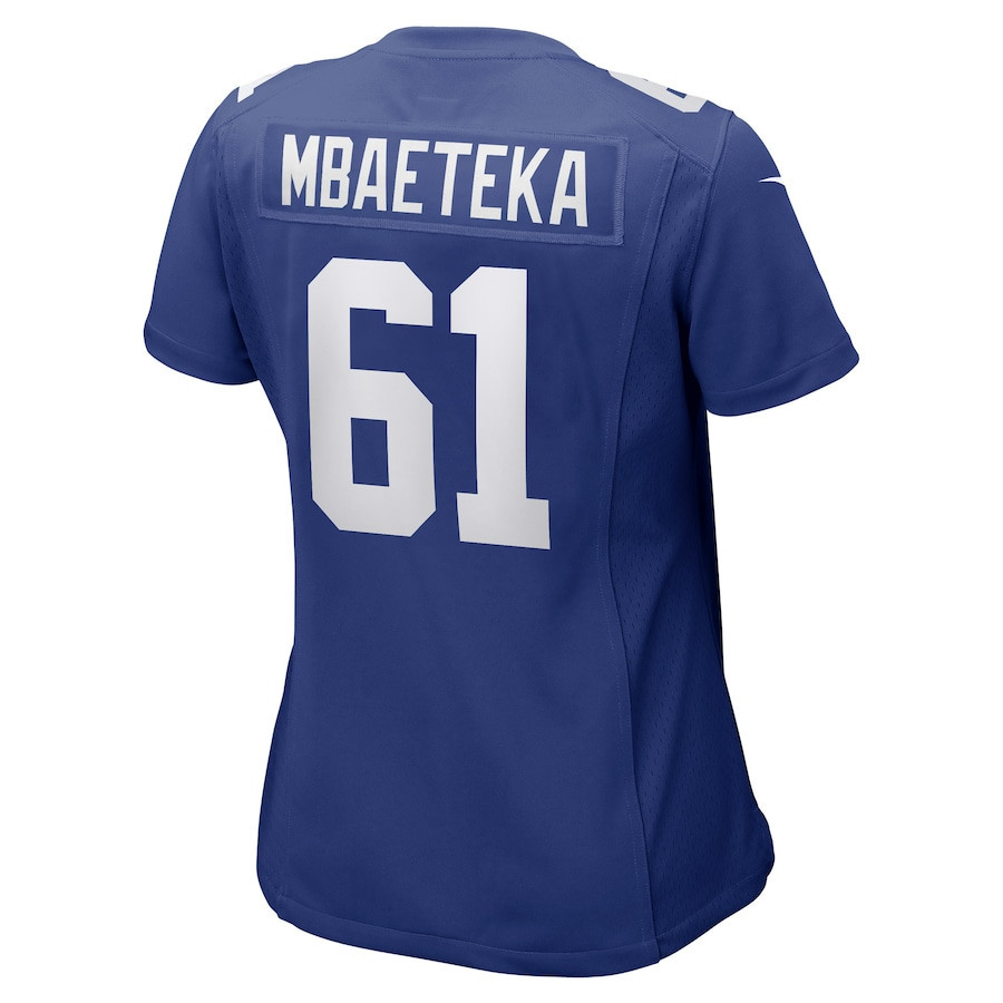Roy Mbaeteka New York Giants Women's Game Player Jersey - Royal