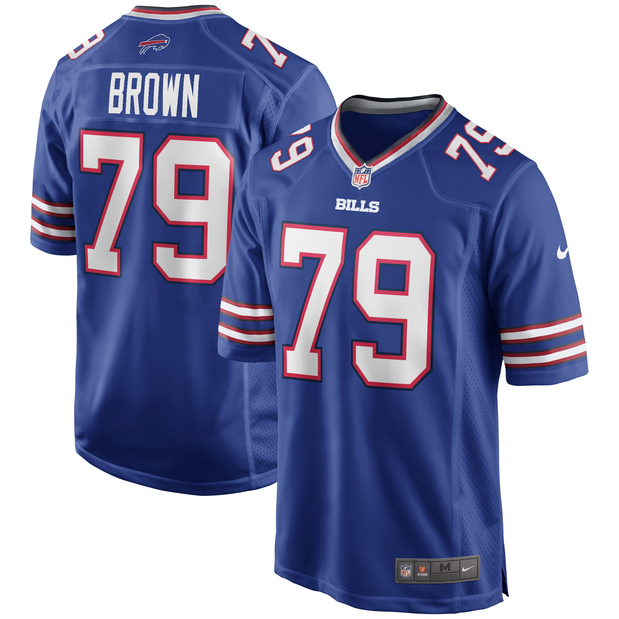 Ruben Brown Buffalo Bills Game Retired Player Jersey - Royal Nfl