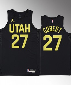 Rudy Gobert 27 2022-23 Utah Jazz Black Statement Edition Men Jersey