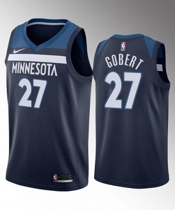 Rudy Gobert 27 Minnesota Timberwolves 2022-23 Icon Edition Navy Jersey