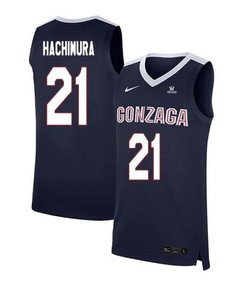 Rui Hachimura 21 Gonzaga Bulldogs Elite Basketball Men Jersey - Navy