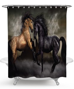Running Horses Animal Shower Curtain for Bathroom Decor