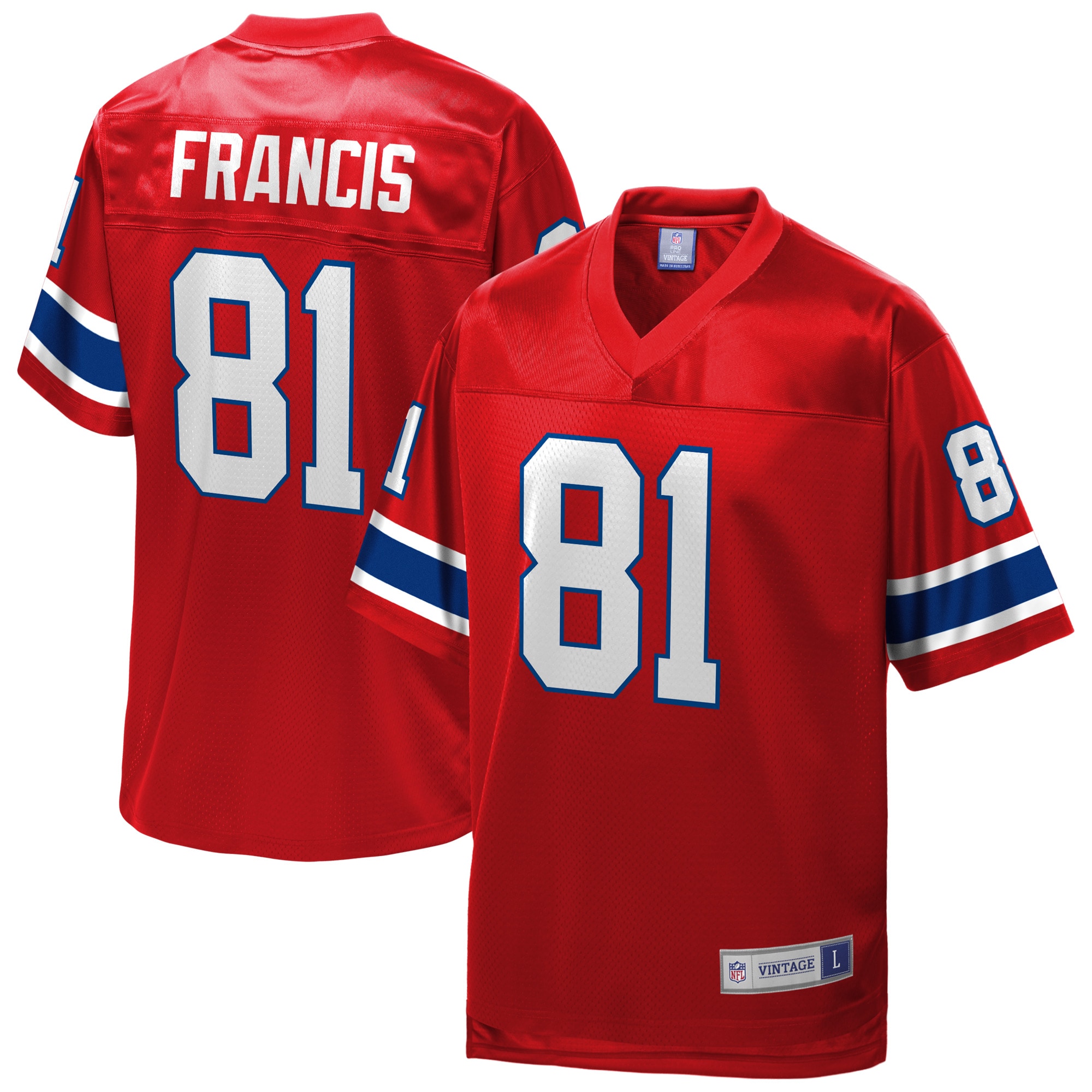Russ Francis New England Patriots Nfl Pro Line Retired Player Jersey - Red