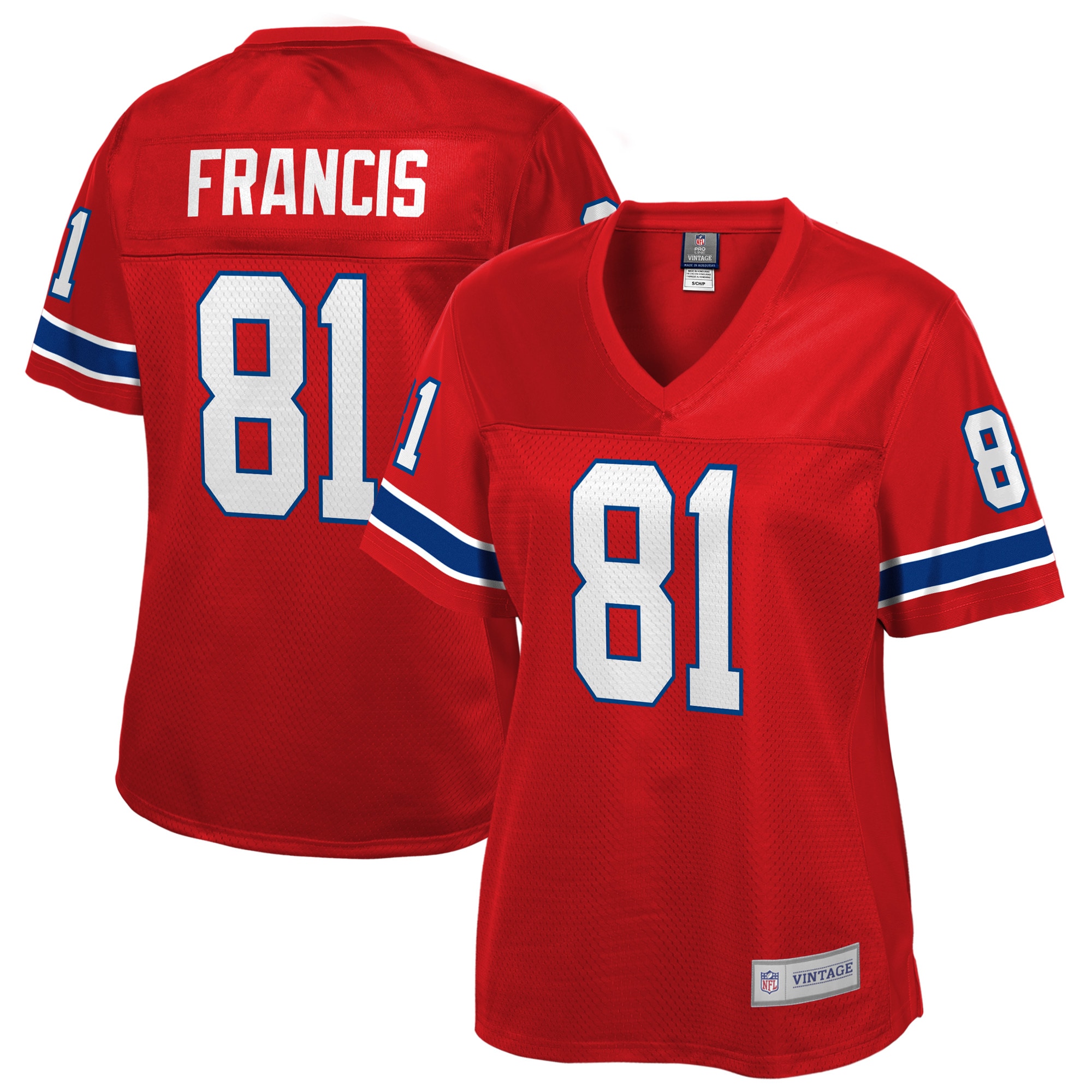 Russ Francis New England Patriots Nfl Pro Line Womens Retired Player Jersey - Red