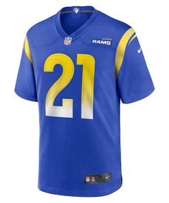 Russ Yeast Los Angeles Rams Game Player Jersey - Royal
