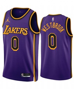 Russell Westbrook 2022-23 Los Angeles Lakers Purple 0 Statement Edition Jersey - Men Jersey