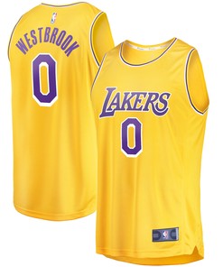 Russell Westbrook Los Angeles Lakers Fanatics Branded Fast Break Replica Jersey Gold - Icon Edition Nba