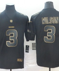 Russell Wilson #2 Seattle Seahawks Nfl Explosion Legendary Gold Black Jersey