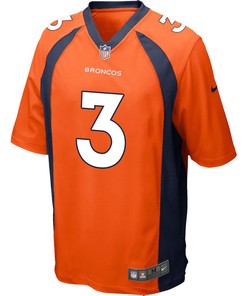 Russell Wilson 3 Denver Broncos Orange Game Jersey Jersey