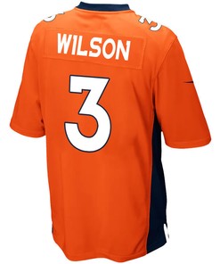 Russell Wilson 3 Denver Broncos Orange Game Jersey Jersey