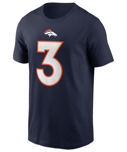 Russell Wilson 3 Denver Broncos Player Name & Number T-Shirt - Navy