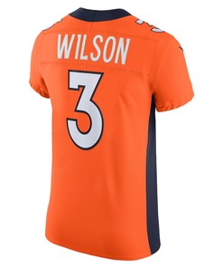 Russell Wilson 3 Denver Broncos Vapor Elite Jersey - Orange