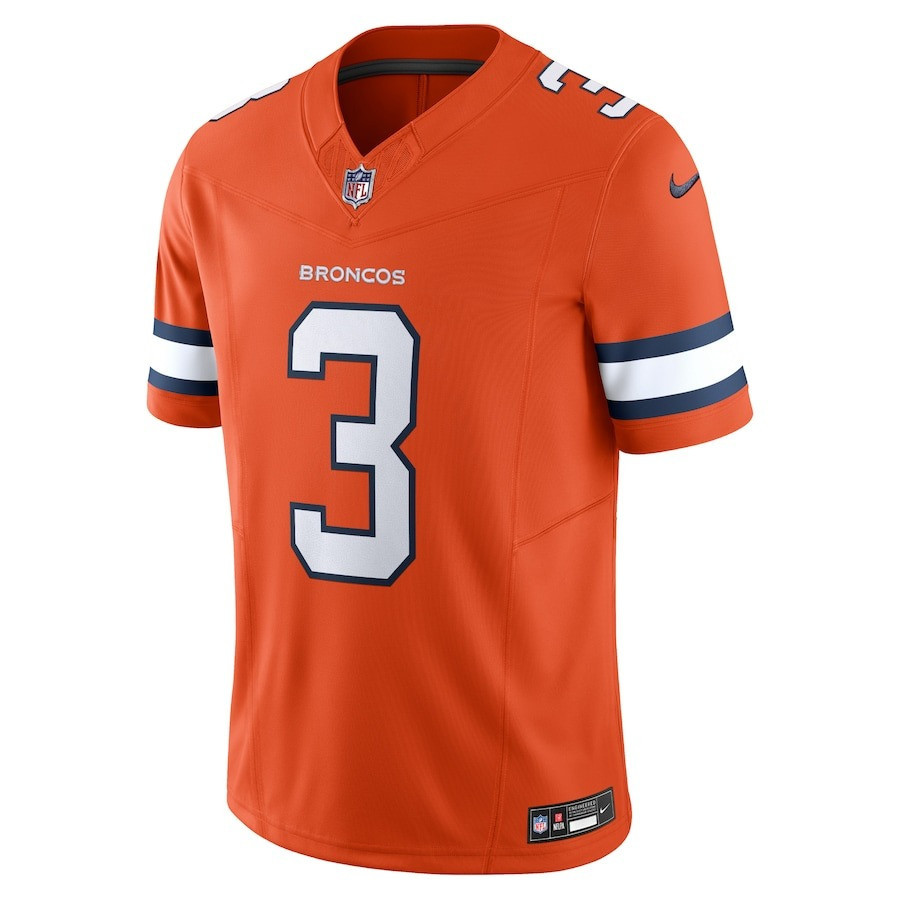Russell Wilson 3 Denver Broncos Vapor F.U.S.E. Limited Jersey - Orange