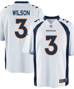 Russell Wilson 3 Denver Broncos White Game Jersey Jersey