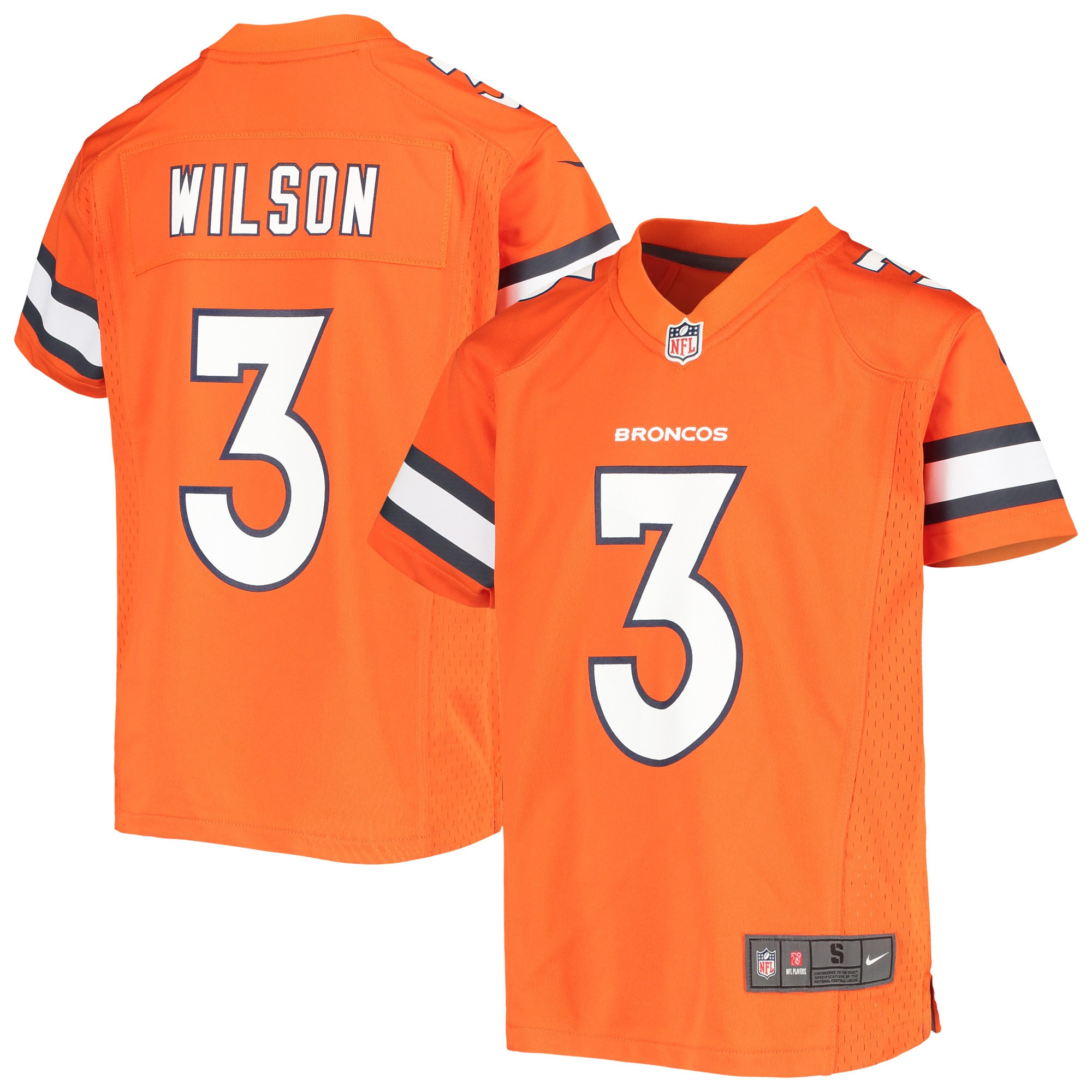 Russell Wilson Denver Broncos Alternate Game Jersey - Orange Nfl