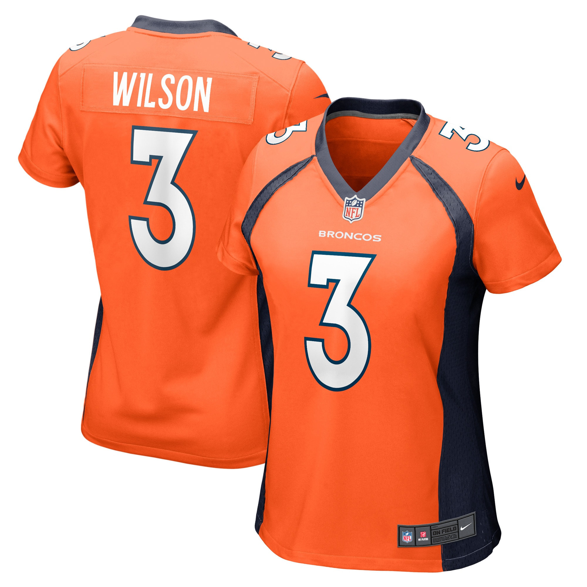 Russell Wilson Denver Broncos Womens Game Jersey - Orange Nfl