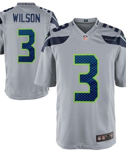 Russell Wilson Seattle Seahawks Alternate Game Jersey - Gray Nfl