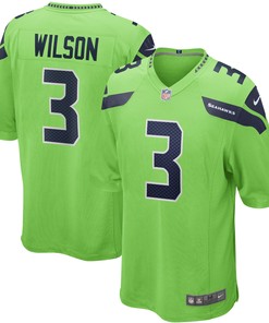 Russell Wilson Seattle Seahawks Alternate Game Jersey Neon Green Nfl
