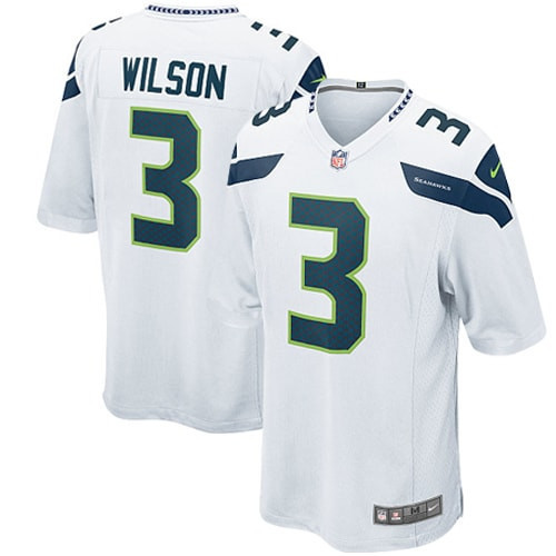 Russell Wilson Seattle Seahawks Game Jersey White Nfl