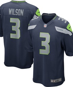 Russell Wilson Seattle Seahawks Game Player Jersey College Navy Nfl